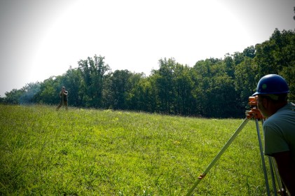 preparing a round building site