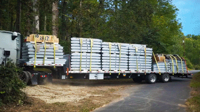 geodesic dome on semi trailer