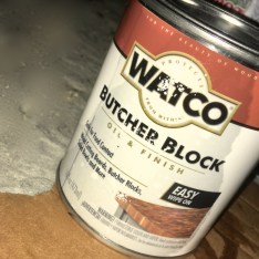 can of butcher block finishing oil
