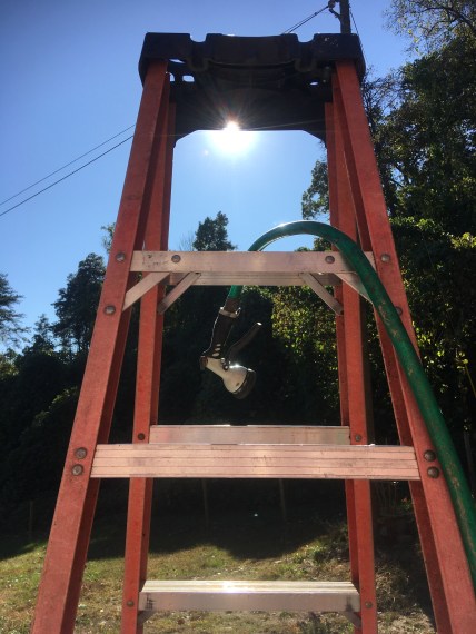 hose on a ladder