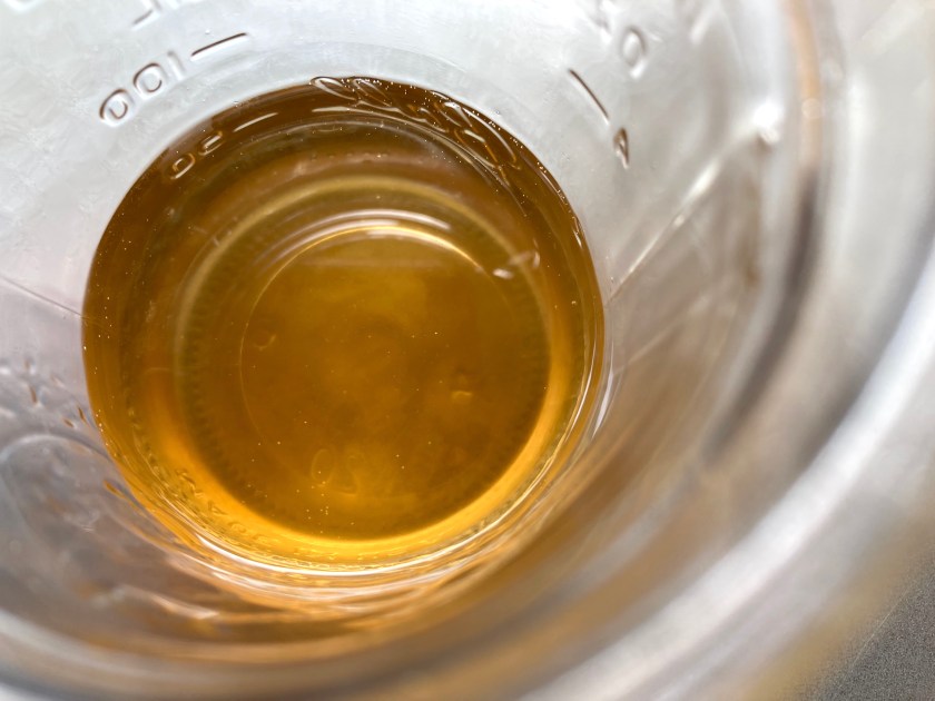 fresh maple syrup in a jar